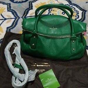 Kate Spade cobble hill forest green handbag